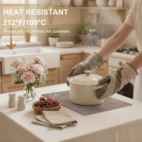 homing Faux Leather Heat Resistant Placemats 6 Packs