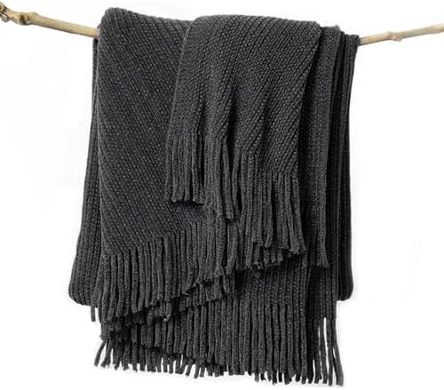 lifein Throw Blanket for Couch, Soft Boho Decor Bed Throw,Cozy Grey