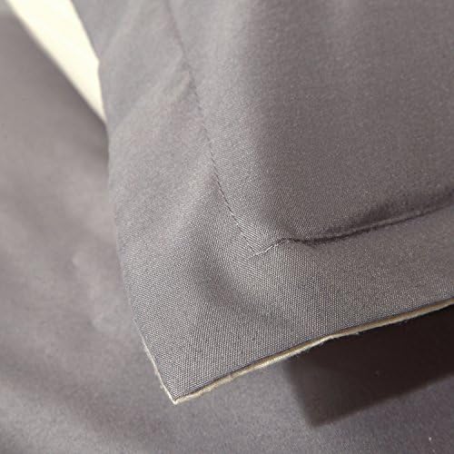 3-Piece Solid Color Brushed Microfiber Duvet Cover Set with