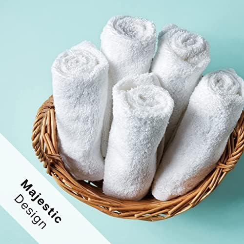 GOLD TEXTILES Premium White Washcloths Set - 480 Pack | 12x12 inches