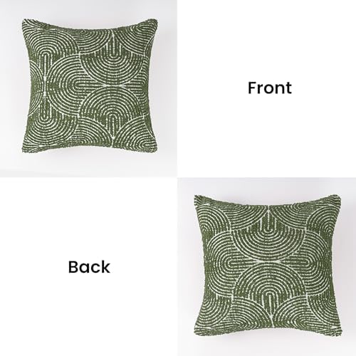 AELS Boho Decorative Textured Throw Pillow Covers 20x20, Modern Mid