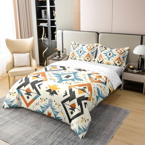 Homewish Geometric Aztec Kids Duvet Cover Set Queen Size 100%
