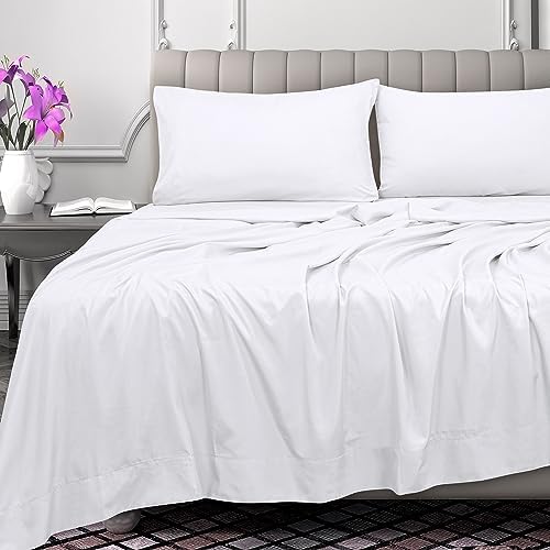 Royale Linens 300 Thread Count 100% Cotton California King Flat Sheet