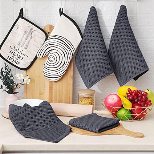 Homaxy 100% Cotton Waffle Weave Kitchen Dish Cloths
