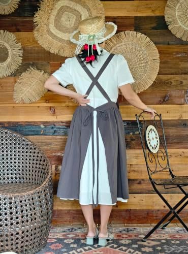 Cute Retro Cotton Linen X-Back Aprons Home Kitchen Garden Art Painting