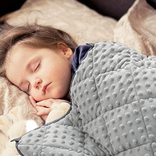 MAXTID Weighted Blanket for Kids, 4lbs Grey 36x48 inches, Reversible
