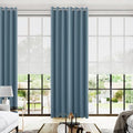 KOUFALL 108 Inch Long Blackout Curtains for Living Room, Grommet Silk
