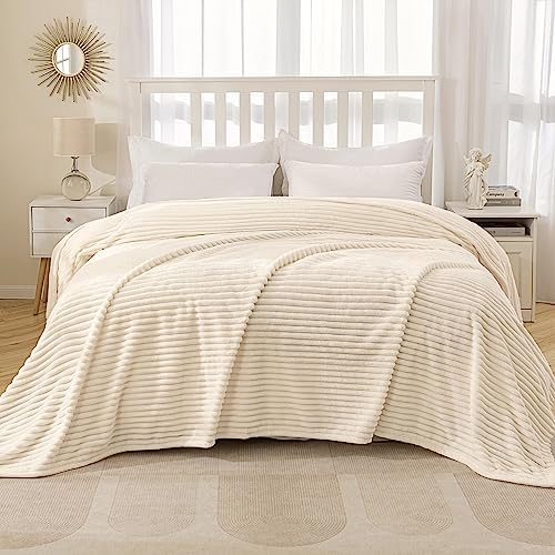 MIULEE Fleece Blanket King Size 90"x108" 300GSM Super Soft Lightweight