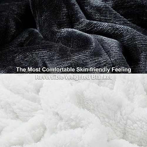Alomidds Weighted Blanket for Adult 12 lbs, 48” x 72”, Dark Grey