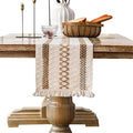 Burlap Table Runners Farmhouse Boho Long Table Runner Woven Cotton