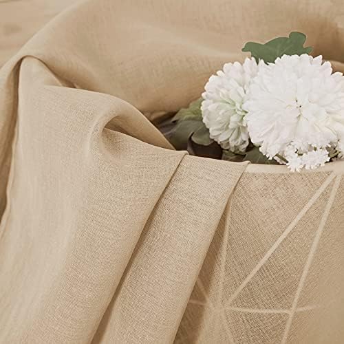 Tollpiz Sheer Curtain Linen Textured Living Room Curtains Sheer Light