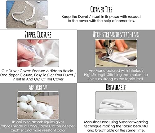800 Thread Count Duvet Cover 1 Piece, Egyptian Cotton Duvet Cover