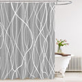 Tititex Morden 140gms Faux Linen Fabric Bath Shower Curtain Set