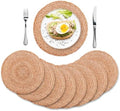 Eco Crave Round Jute Placemats, Set of 8, 13 Inch