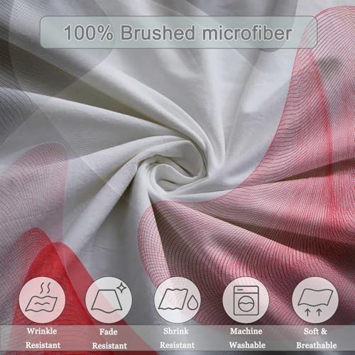 Duvet Cover Grey - Washed Ultra Soft Breathable Microfiber, Queen