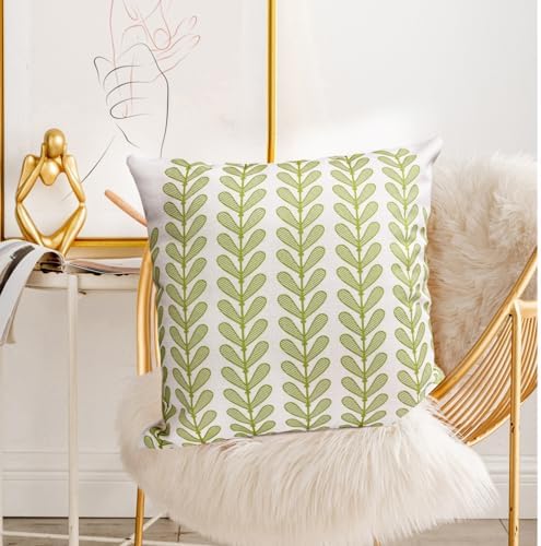 Decorative Throw Pillow Covers Set of 2 Green pillow covers 16x16 inch