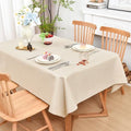 Wolkemer Rectangle Tablecloth 54 x 108 Inches Faux Linen Water