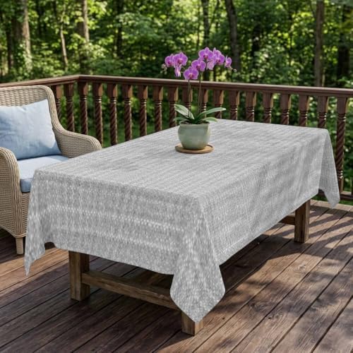 Vintage Grey Table Cloth, Country Rustic Farmhouse Pastoral Minimalist