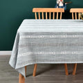 Heavy Duty Cotton Table Cloth for Square Table Gray Farmhouse Vintage