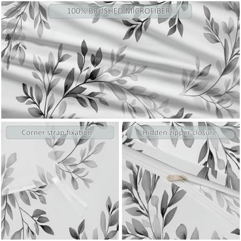 Duvet Cover King 102" x 87" Size - Reversible Minimalist Retro