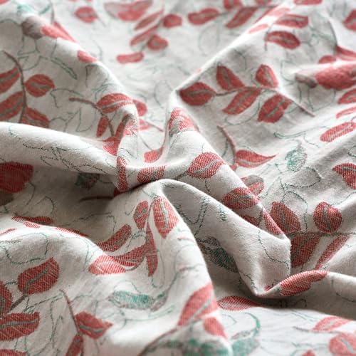 mixinni King Size Jacquard Duvet Cover Set – 100% Washed Cotton Floral