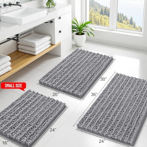 Smiry Bathroom Rugs Mat Set 2 Piece, 24X16+U-Shaped 24x20, Extra Soft