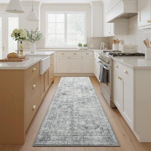 2x6 Washable Runner Rug, Non-Slip Hallway Runner Rugs, Low Pile