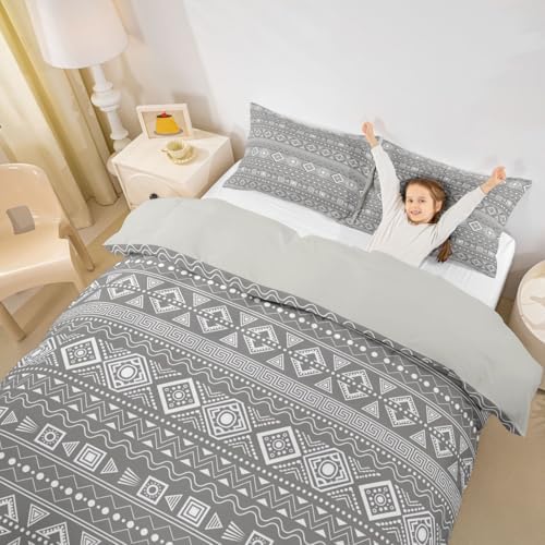 Feelyou Boho Duvet Cover Full Size Bohemian Aztec Comforter Cover for