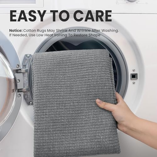 EARTHALL Washable Runner Rug, Non Slip Hallway Runner, 2x6 Ft, Dark