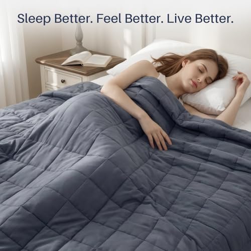 Weighted Idea Weighted Blanket for Adults (Dark Grey,48"x72",15lbs)
