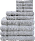 10 Piece Towel Set with Upgraded Softness and Durability, Grey