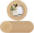 Kochorie Set of 24 Round Woven Placemats 13.5-Inch Natural Water