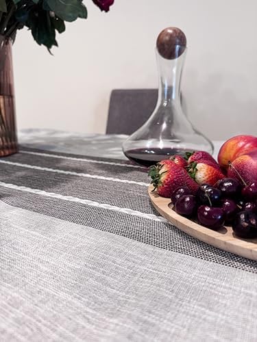Waterproof Tablecloth Tassel Cotton Linen Wrinkle Free Washable