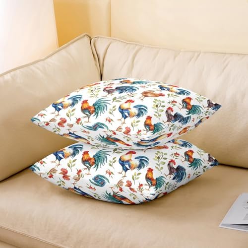 Feelyou Kids Chicken Reversible Throw Pillow Covers 22 x 22-Inch