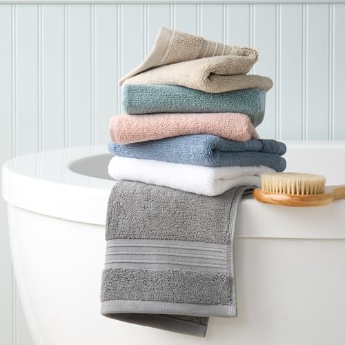 Town & Country Everyday 4-Piece Solid Dobby Border Hand Towel Set