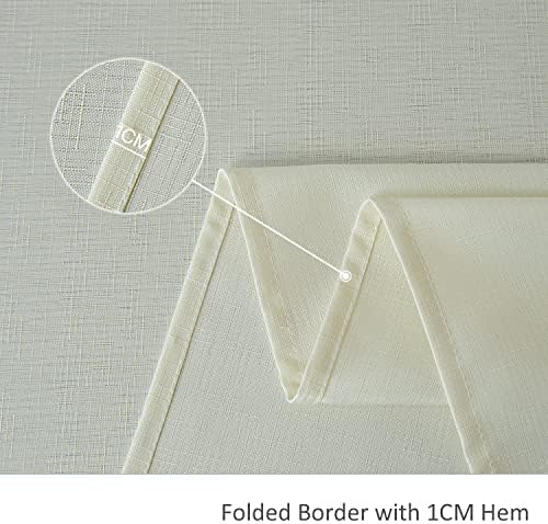 maxmill Rectangle Slubby Textured Tablecloth Waterproof Spillproof