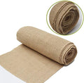 LNKA Burlap Table Runner 12 x 108 inch Natural Jute Country Vintage