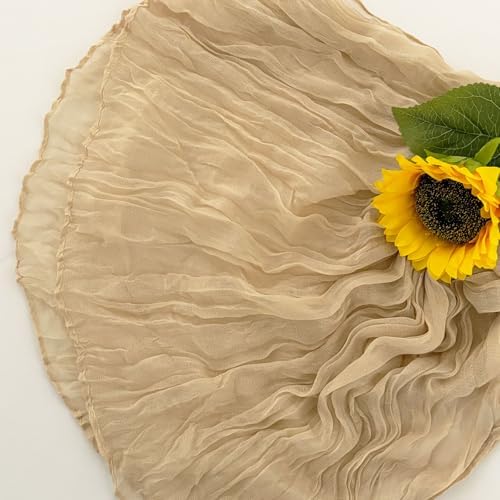 6Pack Beige Cheesecloth Table Runner 20 x 120 inch Gauze Table Runner