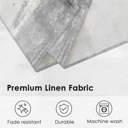 Emvency Farmhouse Placemats Set of 6, 12x18 Inch, Grey Minimalist