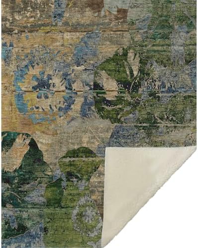 Addison Rugs ASB555 Taupe 50" x 70" Oversized Sherpa Throw Blanket