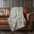Addison Rugs ASB635 Taupe 50" x 70" Oversized Sherpa Throw Blanket