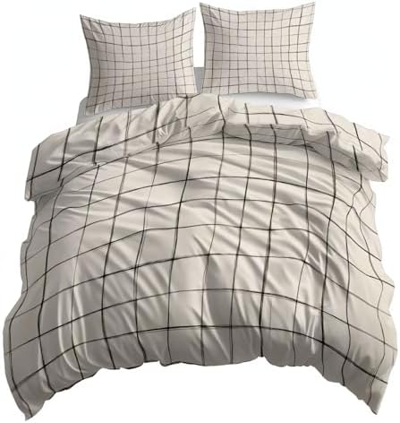 Duvet Cover King Size Abstract Grid Line Elegant Illustration Design