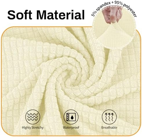 Asnomy Stretch Couch Covers for Sofa Washable, 3 Cushion