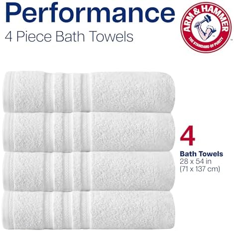 ARM & HAMMER Performance Bath Towels, 6 Piece, Khaki