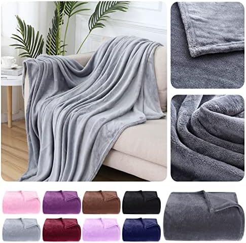 Faux Fur Throw Blanket,80" X 60" Cozy Soft Fleece Fluffy Brown Throw