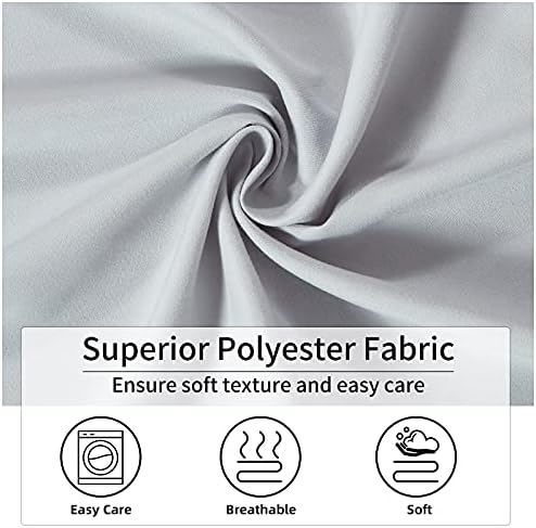Light Grey Ruffle Shower Curtain Farmhouse Fabric Cloth Shower