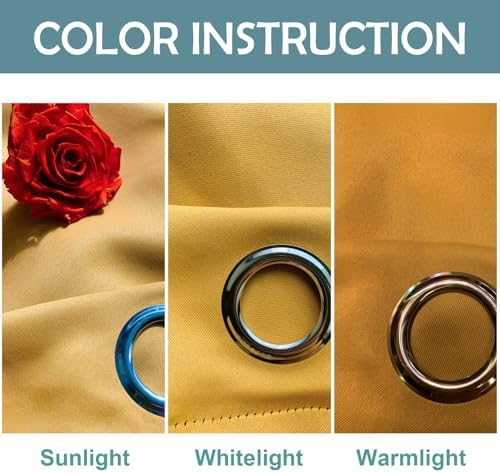 Luxury Natural Linen Curtains 2 Panels Set,Grommet Thick Linen