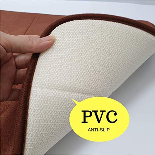 Macro Giant Memory Foam Bath Mat, Brown Color, Set of 4, 23" x 15.5" x