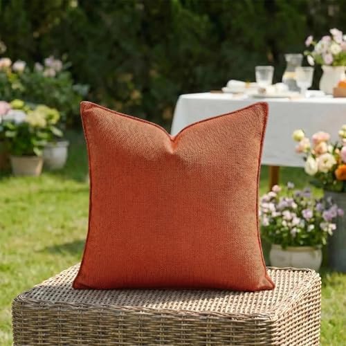 Fancy Homi Set of 2 Water Resistant Soft Chenille Decorative Outdoor