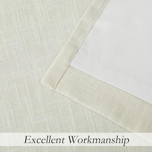 Beige Full Blackout Grommet Curtain for Bedroom with Liner